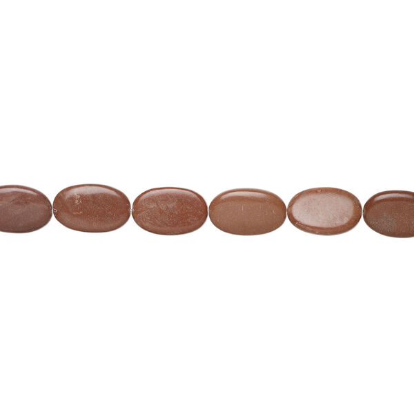 Red-brown marble 1pkg1, puffed oval bead natural, 15 inch 29x20-30x21mm image number 1
