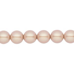 Pearl 100pk pearlescent pink, Preciosa Czech crystal 8mm round