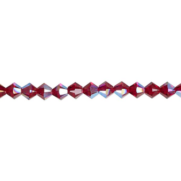 Bead 48pk Siam shimmer, Crystal Passions® 4mm bicone 5328 image number 0