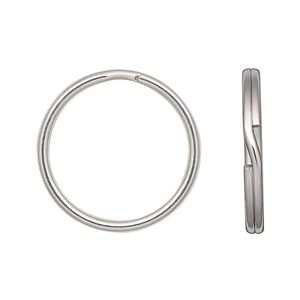 Split ring, stainless steel, 25mm round, 21mm inner diameter. Sold per pkg of 10.