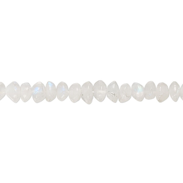 Bead, rainbow moonstone (natural), 5x3mm hand-cut rondelle, C grade, Mohs hardness 6 to 6-1/2. Sold per 15-1/2" to 16" strand. image number 0