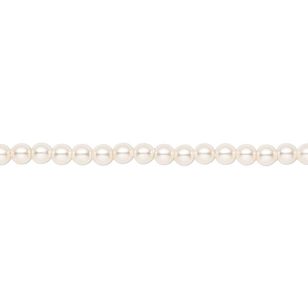 Pearl 100pk light creamrose, Crystal Passions® 3mm round 5810 image number 0