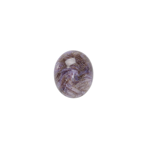 Cabochon, charoite (stabilized), 12x10mm calibrated oval, B grade, Mohs hardness 5 to 6. Sold individually. image number 0