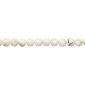 Magnesite 1pkg1, round bead 15.5-16 inch 4mm