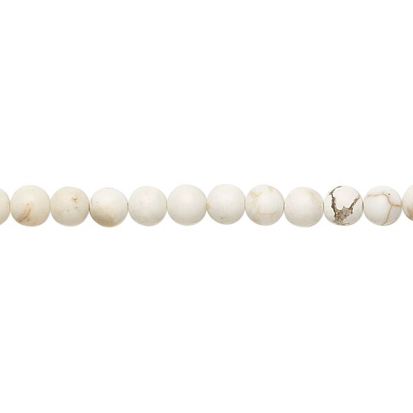 Magnesite 1pkg1, round bead 15.5-16 inch 4mm image number 0