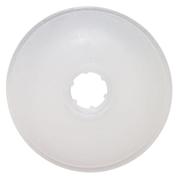 Huggy Spool®, pliable plastic, clear, 3-1/2 inch round with 4/5 inch hole. Sold per pkg of 4. image number 1