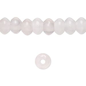 Rose quartz 1pkg10, saucer bead natural 8x5mm
