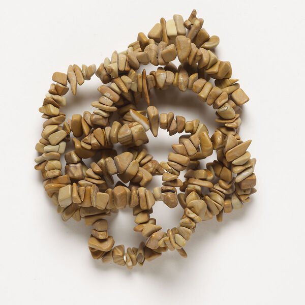 Picture jasper 1pkg1, matte chip bead natural C grade, 32 inch small to large image number 0
