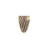 Bail, JBB Findings, ice-pick, antiqued brass, 15x10mm shield with lines, 11.5mm grip length. Sold individually. image number 0