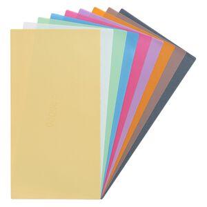 Polishing cloth and sandpaper, G-TAC, assorted colors, 360-4000 grit, 7-1/2 x 4-inch rectangle. Sold per pkg of 18.