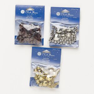 Bead mix, multi-finished acrylic, multicolored, 3mm-23x20mm mixed shapes with 0.4-2mm hole. Sold per (3) 15-18 gram pkgs.