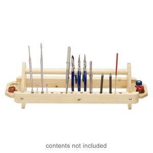 Organizer, wood and steel, 16-1/2 x 5 x 4-1/2 inches. Sold individually.