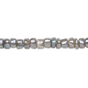 Labradorite 1pkg1, luster hand-cut tumbled heishi bead 13 inch 5x1mm-6x3mm