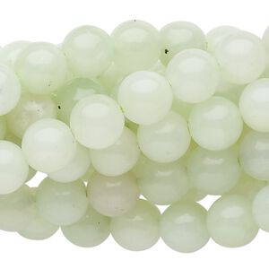 Sea green new "jade" 1pkg10, round bead natural 15.5-16 inch 8mm