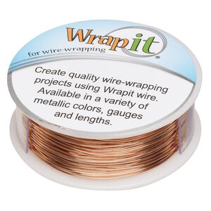 Wire, Wrapit®, bright copper, dead-soft, round, 24 gauge. Sold per 0.25-pound spool, approximately 210 feet.