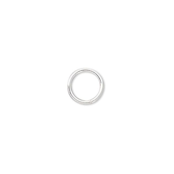 Jump ring, sterling silver-filled, 9mm soldered round, 7mm inside diameter, 18 gauge. Sold per pkg of 100. image number 0