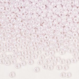 Seed bead, Preciosa Ornela Czech glass, pkg/50g, #8 rocaille, opaque luster pink, (78420).
