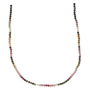 Multi-tourmaline 1pkg1, faceted round bead natural B- grade, 13 inch 3-3.5mm