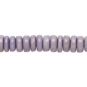 Bead, Taiwanese cheesewood (dyed / waxed), grey, 8x4mm rondelle. Sold per pkg of (2) 15-1/2" to 16" strands.