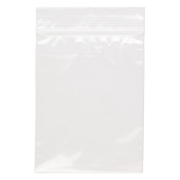 Bag, Tite-Lip™, oxo-biodegradable plastic, clear, 3x4-inch top zip. Sold per pkg of 1,000. image number 1