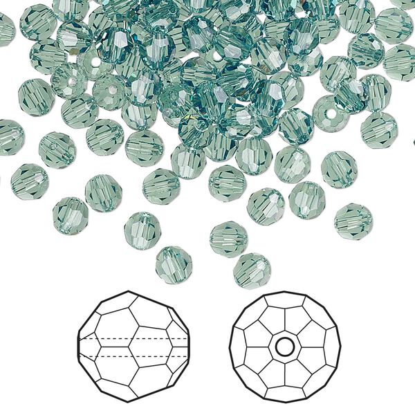 Bead 144pk erinite, Crystal Passions® 4mm round 5000 image number 0