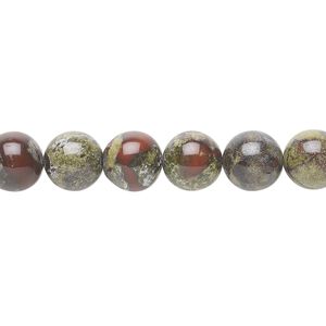 Dragon blood jasper 1pkg1, round bead natural 15.5-16 inch 8mm