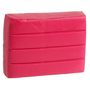 Polymer clay, Sculpey® Soufflé™, raspberry. Sold per 1.7-ounce bar.