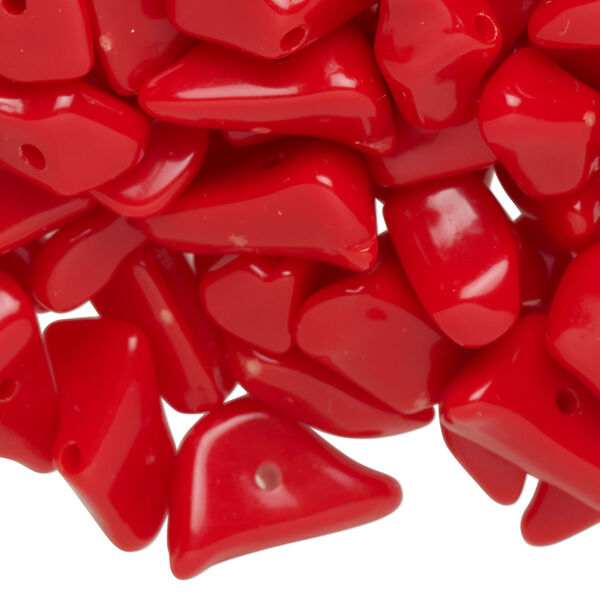 Bead, acrylic, red, extra-large chip. Sold per 6-ounce pkg, approximately 250 beads. image number 0