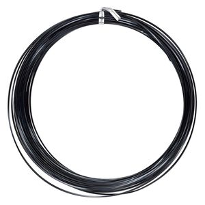 Wire, anodized aluminum, black, 1mm square, 18 gauge. Sold per pkg of 45 feet.