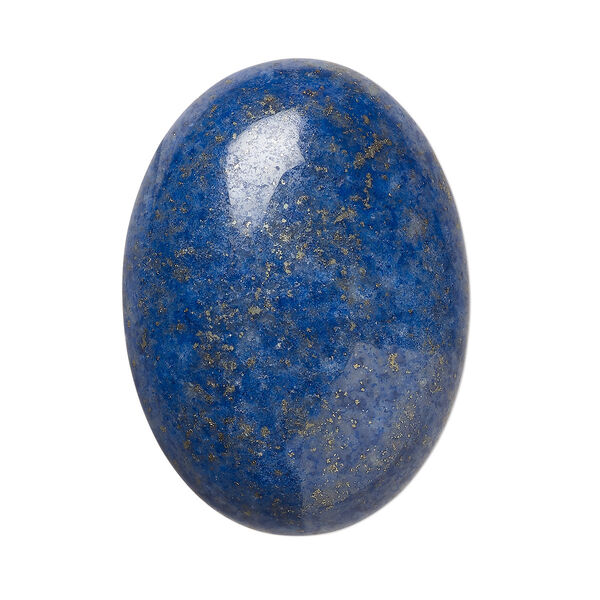 Cabochon, denim lapis (natural), 30x22mm calibrated oval, C grade, Mohs hardness 5 to 6. Sold individually. image number 0