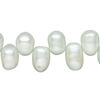Freshwater pearl 1pkg1, top-drilled rice, 15 inch soft green 10x8mm-14x9mm cultured image number 0