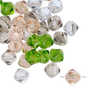 Bead mix 40pk 16 facets spring, Celestial Crystal® 8mm bicone