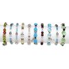 Bracelet mix, stretch, glass / steel / mix-coated plastic, multicolored, 3-16mm multi-shape, 7 inches. Sold per pkg of 10. image number 0