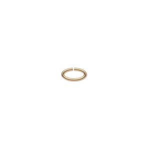 Jump ring, 14Kt gold-filled, 7.5x5mm oval, 6x3.3mm inside diameter, 18 gauge. Sold per pkg of 10.