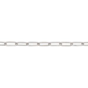 Chain 1pkg1 paperclip, 2.6mm, stainless steel 50 foot unfinished