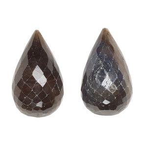 Golden sheen sapphire 1pkg2, hand-cut faceted teardrop drop natural 27x15mm-30x16mm
