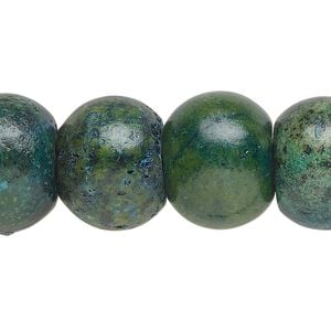Yellow "turquoise" (serpentine with quartz) 1pkg1, rondelle bead 15 inch 18x13mm-19x14mm
