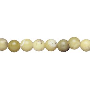 Multi-serpentine 1pkg1, round bead natural 15 inch 6mm