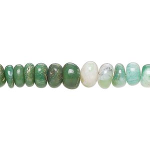 Chrysoprase 1pkg1, hand-cut rondelle bead natural 14 inch 7x3mm-8x6mm