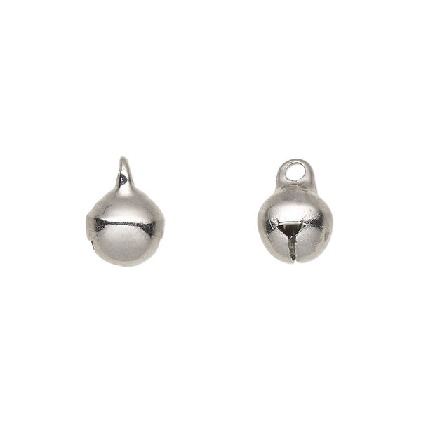 Bell, stainless steel, 8mm round with clapper. Sold per pkg of 10. image number 0