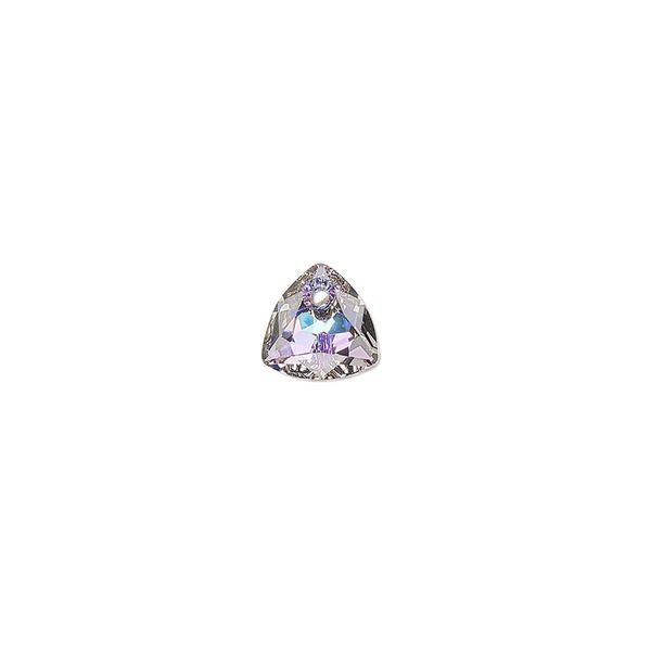 Drop 1pk crystal vitrail light P, Crystal Passions® 8mm pendant trilliant cut 6434 image number 0
