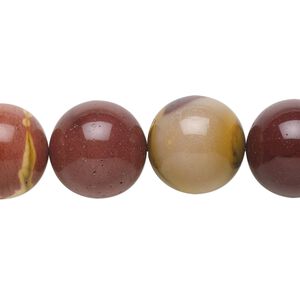 Moukaite jasper 1pkg1, round bead natural 15.5-16 inch 14mm