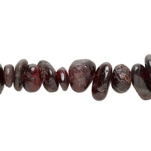 Garnet 1pkg1, chip bead natural 15 inch large