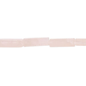 Rose quartz 1pkg1, square tube bead natural, 15 inch 13x4mm-14x5mm