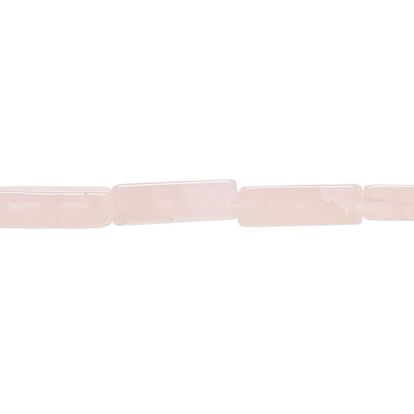 Rose quartz 1pkg1, square tube bead natural, 15 inch 13x4mm-14x5mm image number 0