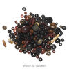 Bead mix, bone and horn (dyed), red / black / brown, 8mm-51x37mm mixed shape. Sold per 1/4 kilogram pkg, approximately 225 to 375 beads. image number 1