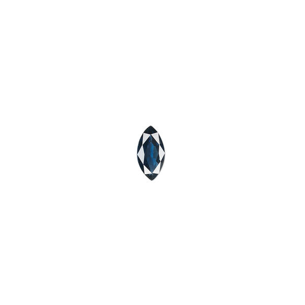 Gem, sapphire (heated), 8x4mm faceted hand-cut marquise, B grade, Mohs hardness 9. Sold individually. image number 0