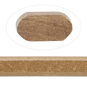 Cord, Ellada Leather™, Greek leather (dyed), brown, 10x5mm oval. Sold per pkg of 1 yard.