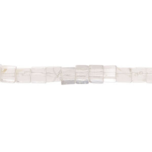 Quartz crystal 1pkg1, cube bead natural, 15 inch 4-5mm