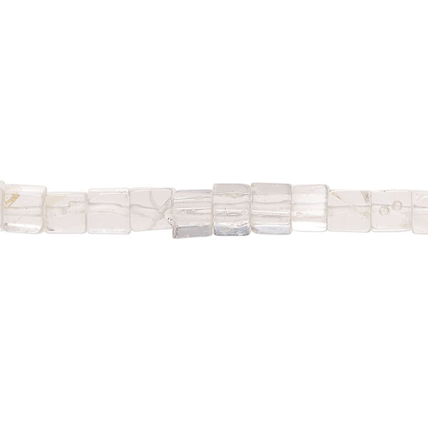 Quartz crystal 1pkg1, cube bead natural, 15 inch 4-5mm image number 0
